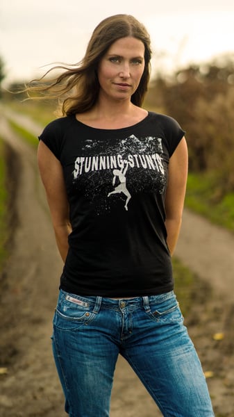 Image of "Swiffel"  Stunning-Stunts Bamboo-Shirt black/white