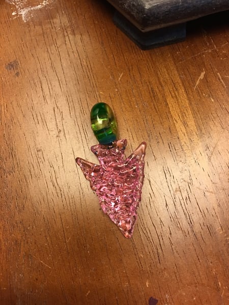 Image of Glass arrowhead pendant