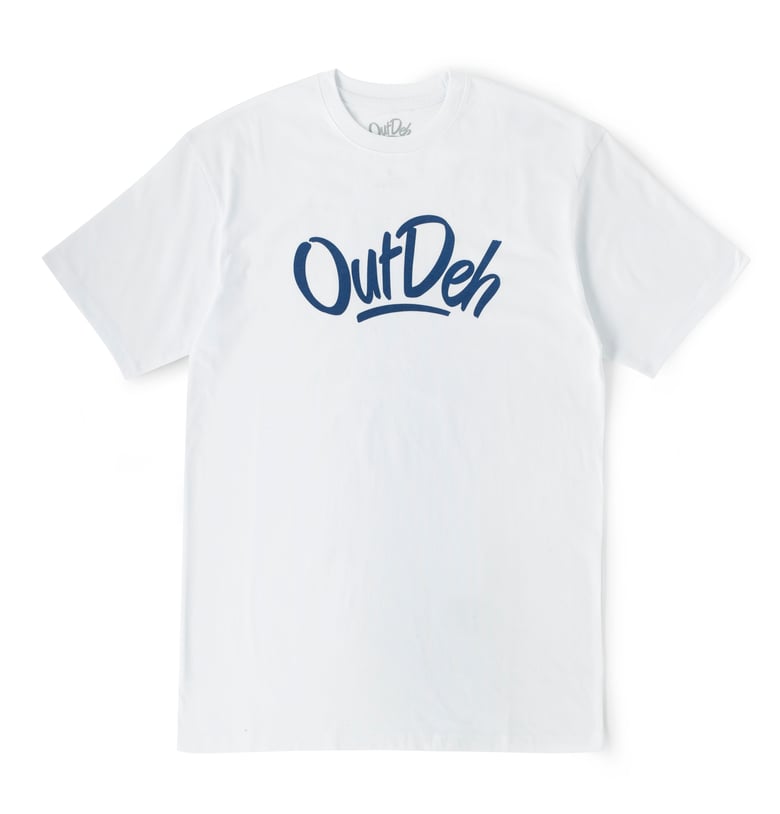 Image of Regular Logo T-Shirt (White/Navy logo)