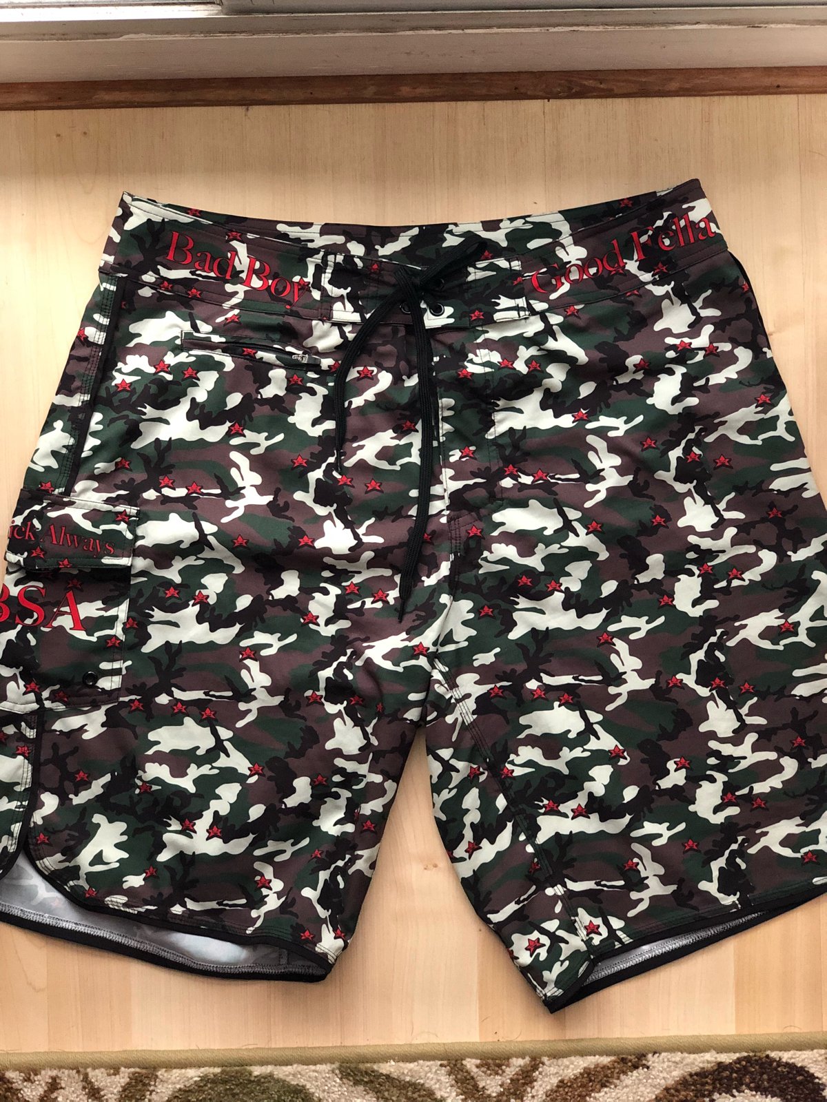 Camo logo boardshorts / SLICKSYMBOLAPPAREL