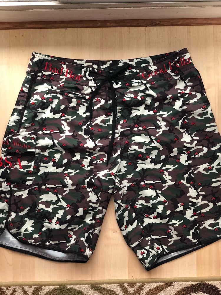 Image of Camo logo boardshorts