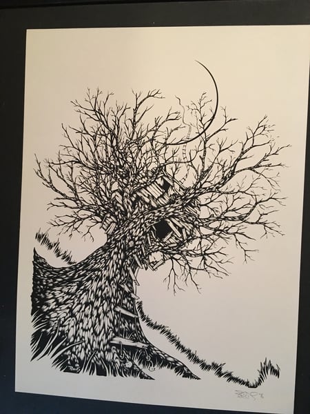 Image of Treehouse Moon art print