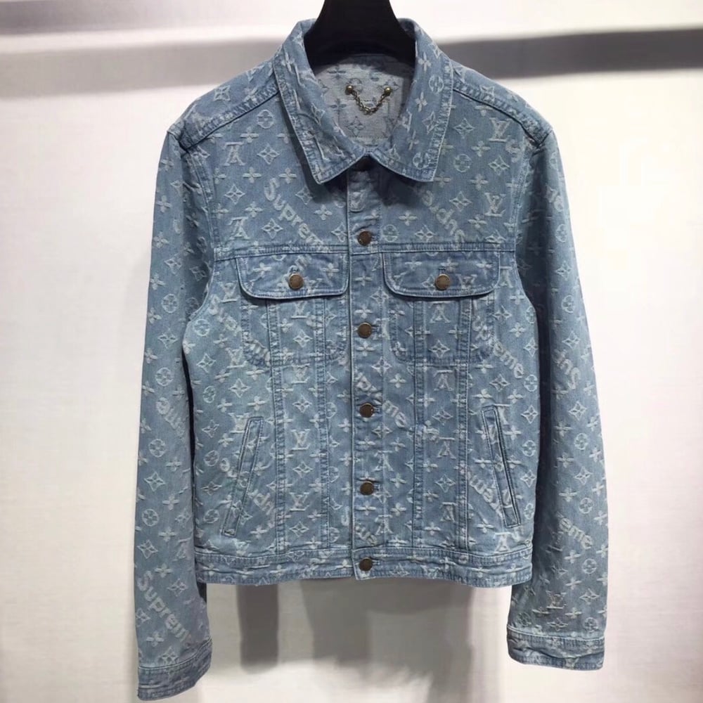 Jaket Lv Supreme Coat Supreme X Louis Vuitton Jean Jacket Cheap