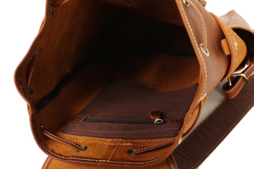 Image of Medium Size Handmade Leather Backpack College Backpack School Backpack 8891M