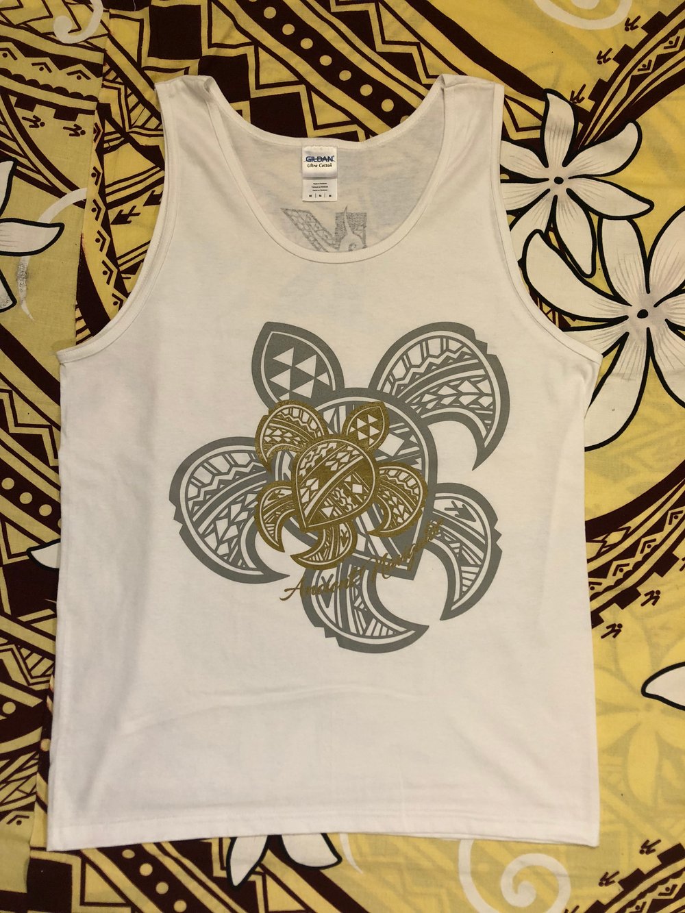 Image of Gold Ancient Navigator Turtle Tank Top