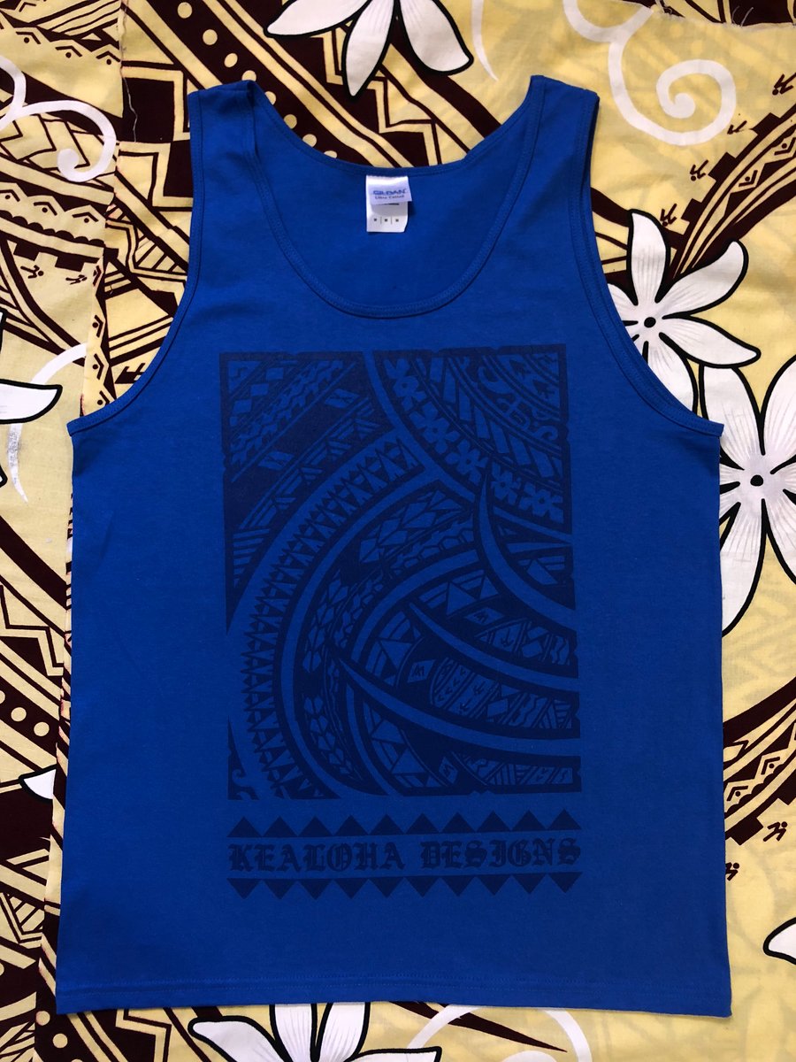 Image of 2.0 All Tribal Blue Tank Top (LIGHT)