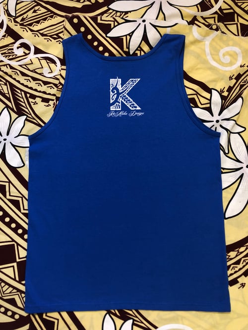 Image of 2.0 All Tribal Blue Tank Top (LIGHT)