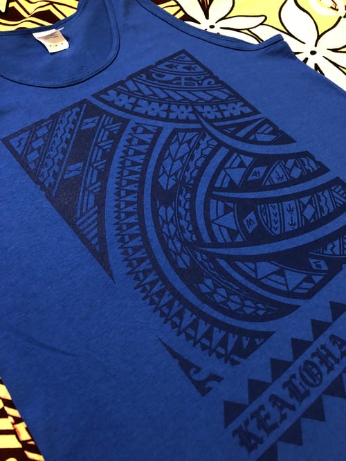 Image of 2.0 All Tribal Blue Tank Top (LIGHT)