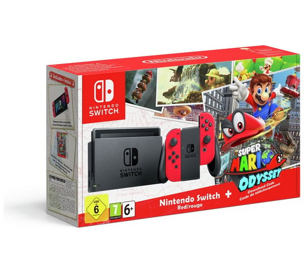 Image of Nintendo Switch Console Bundle with Super Mario Odyssey
