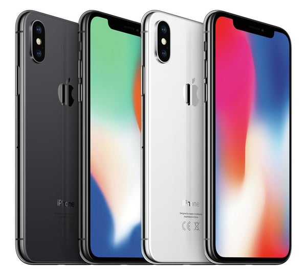 Image of Sim Free iPhone X 256GB Mobile Phone - Silver/space grey