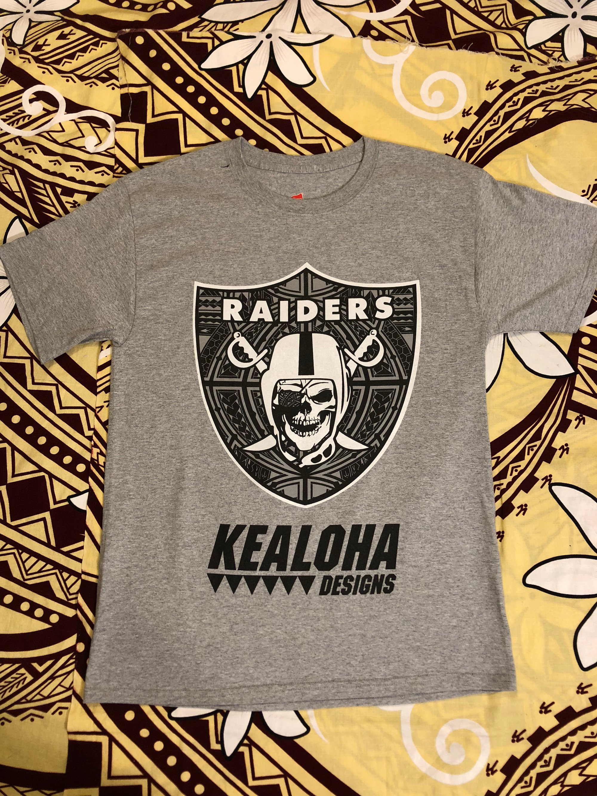 KeAloha Designs — Gray Skull Raiders Shirt