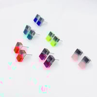 Image 1 of Náušnice Doublecubes grey&color