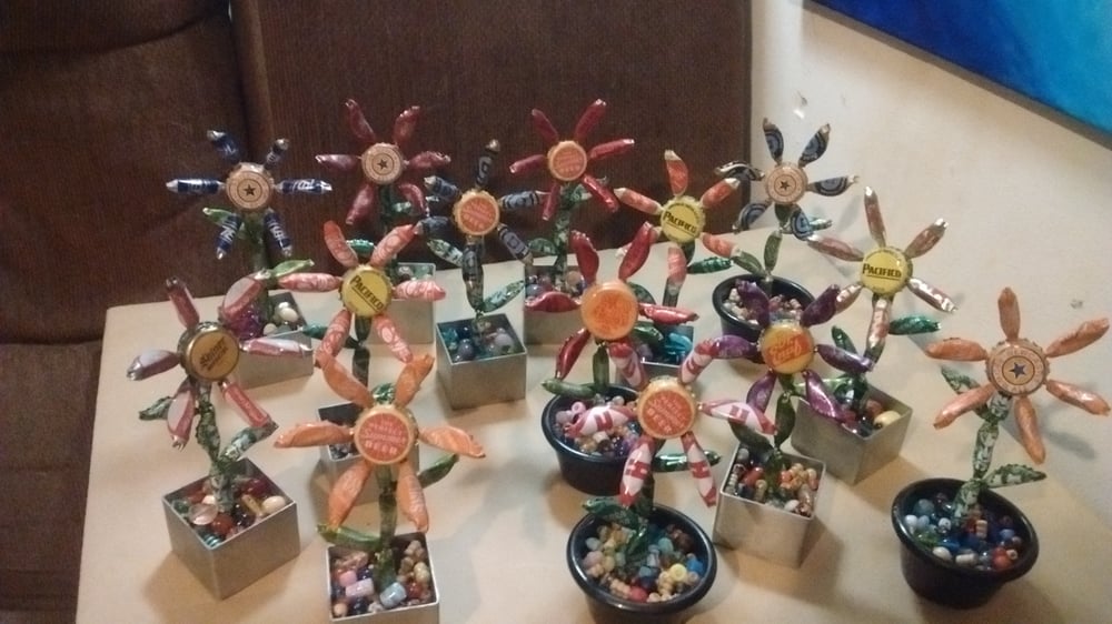 Image of Bottle Cap Flowers