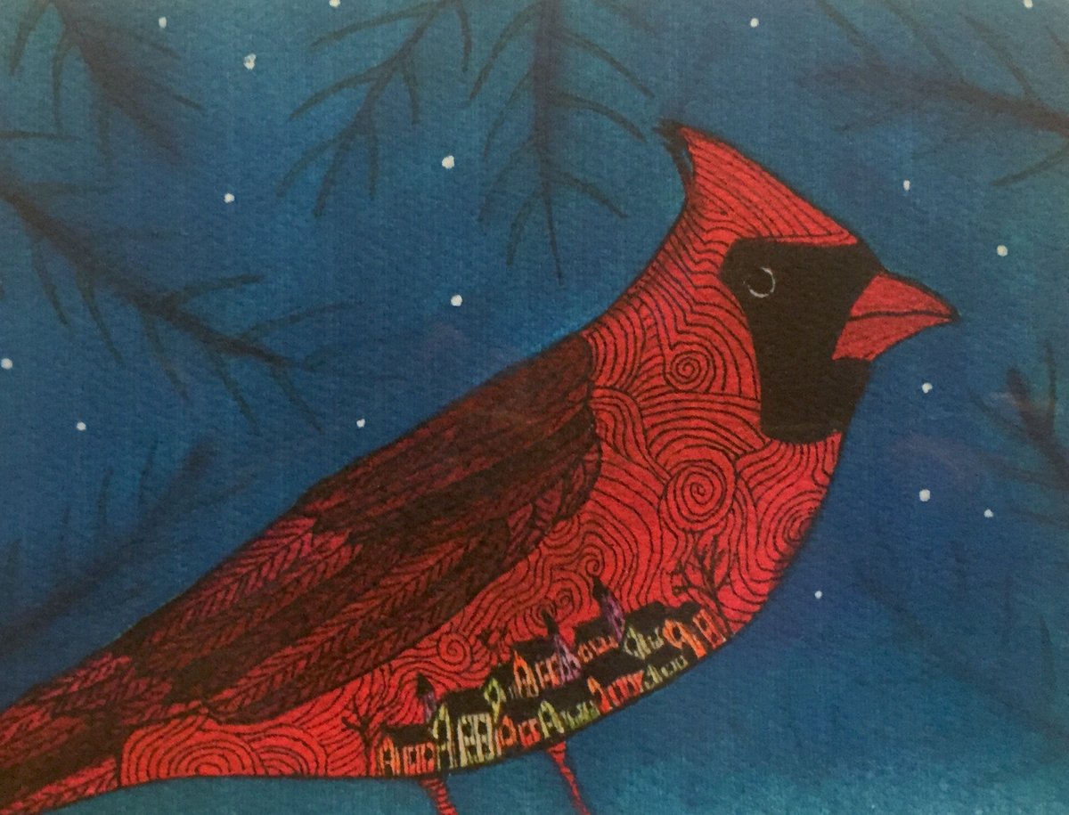 Image of Seasonal Card - Wintertime Cardinal