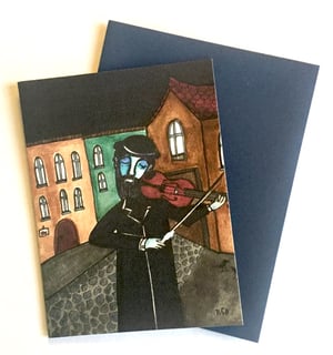 Image of Chanukah Klezmer Musician Cards - Pack of 8 w/envelopes