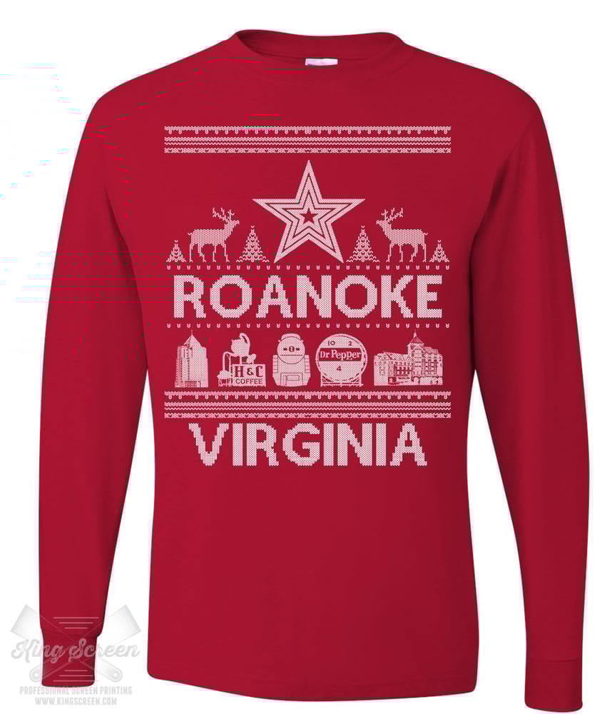Image of ROANOKE VA HOLIDAY LONG SLEEVE T-SHIRT