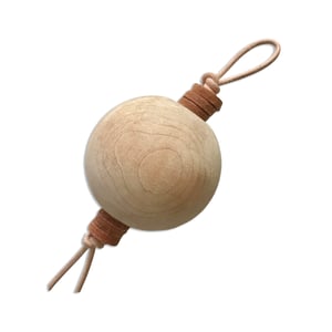 Image of WOODEN BALL ORNAMENTS -NEUTRALS - SET of 3