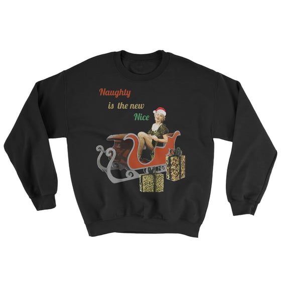 Image of 'SANTA'S SLEIGH MOVIESTAR' SWEATSHIRT BLACK