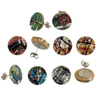 Image of 'Action paint' earrings