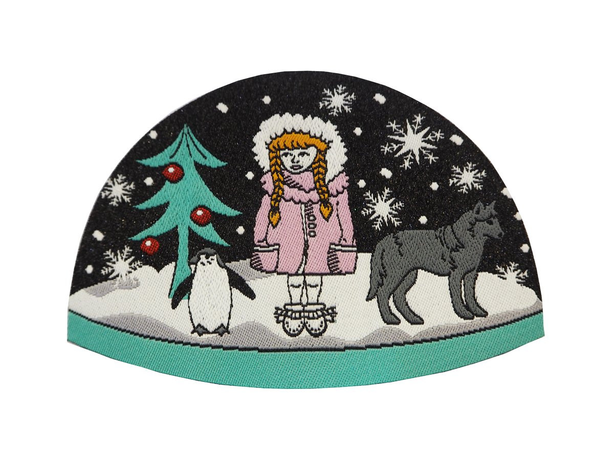 Snowgirl Snowdome Iron-on Patch