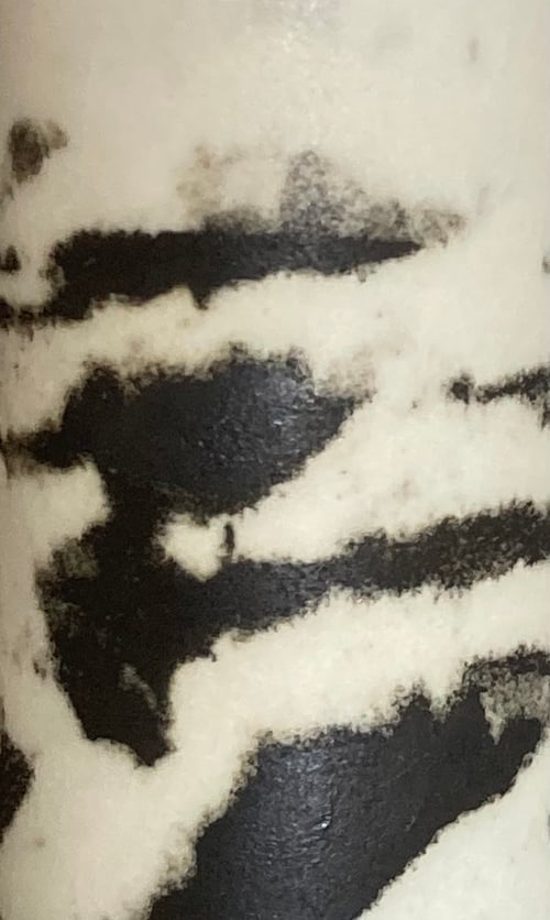 Image of Small Black & White Sgraffito Vase