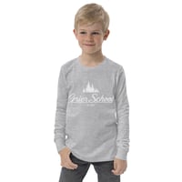 Image 5 of Youth long sleeve tee with white screenprint Grier logo