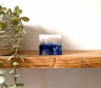 Image 3 of Tiniest Silver Sky Telegraph Pole Scottish Landscape on wooden block