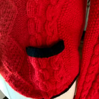 Image 3 of Polo Ralph Lauren Red Cardigan Sweater Small