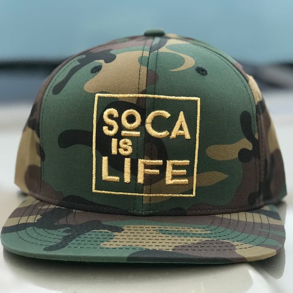 Image of Soca Is Life Version 2 - Camo Snap Back Hat 