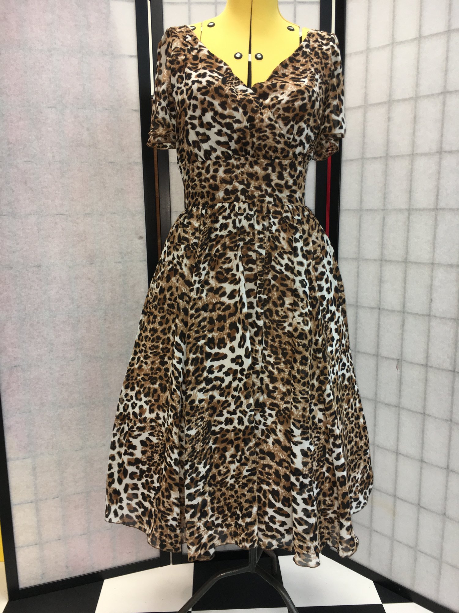 Rockabilly Leopard Dress