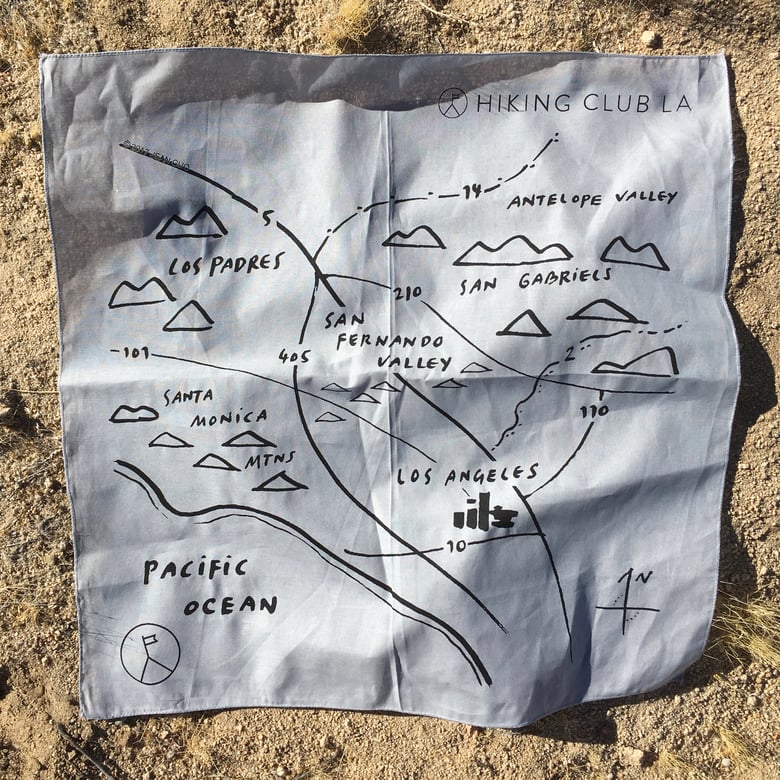 Image of Hiking Club LA "Map" Bandana