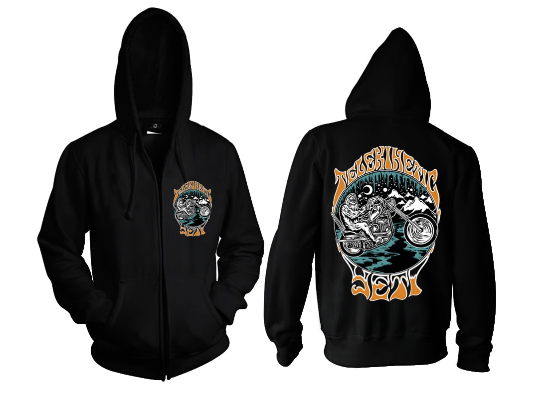 Download Motorcycle Yeti Zip Up Hoodie / Telekinetic Yeti