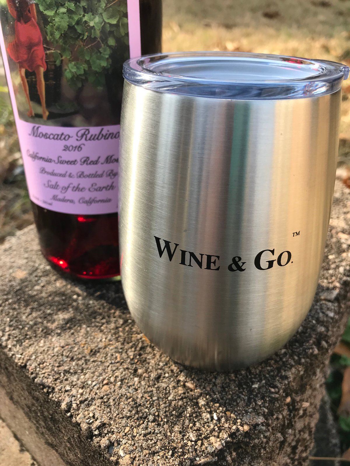 Image of Stainless Stemless “WINE & GO.™” Glass