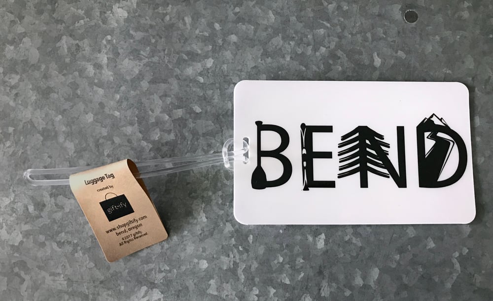 Bend Activity Letters luggage tag