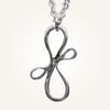 Victorian Ribbon Mini Necklace, Sterling Silver