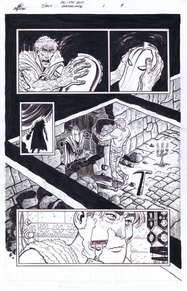 Image of DC NEW TALENT SHOWCASE DOCTOR FATE PAGE 4 ORIGINAL ART