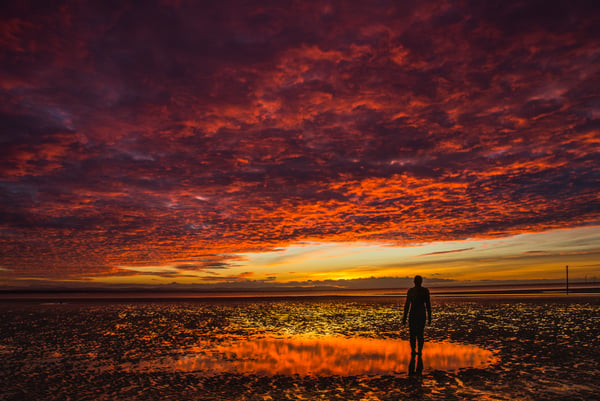 Image of Sunset on Crosby Beach