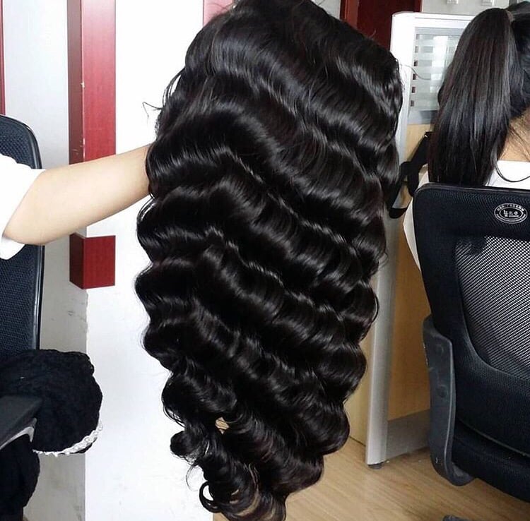 Image of Natural black FULL LACE body wave wig