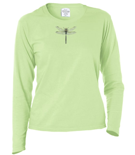 Image of Ladies Dragonfly garment dyed longsleeve t-shirt