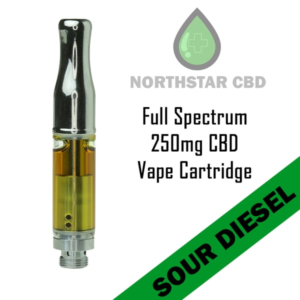 Image of CBD Vape Cartridge - Full Spectrum 250mg - Sour Diesel