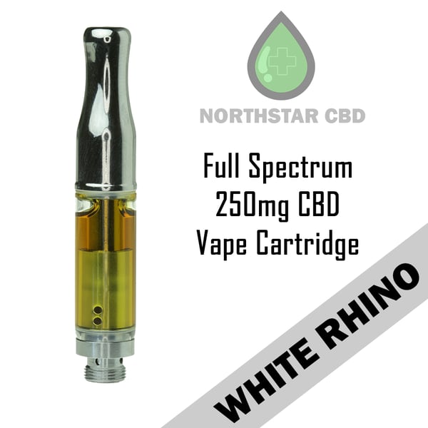 Image of Full Spectrum CBD Vape Cartridge 250mg - White Rhino