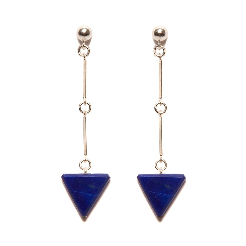 Image of "CODA" Lapis Lazuli Sterling Silver Earrings