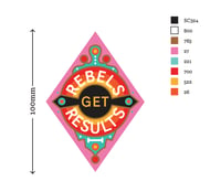 Image 3 of  Rebels Get Results - Embroidered patch