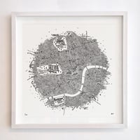 Image 2 of Typographic Street Map Of Central London (White)