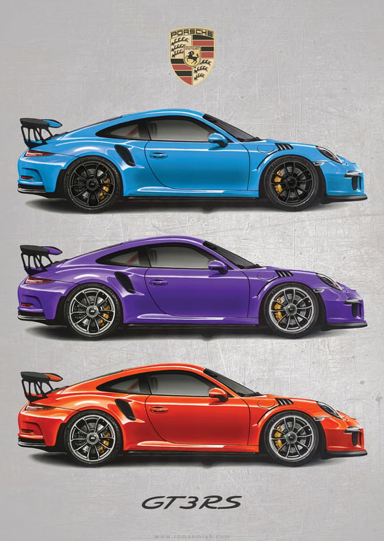 Image of Porsche 911 GT3 RS Poster Print (Special Edition)
