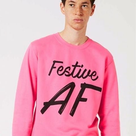 Image of Pink Festive AF Sweat/Jumper