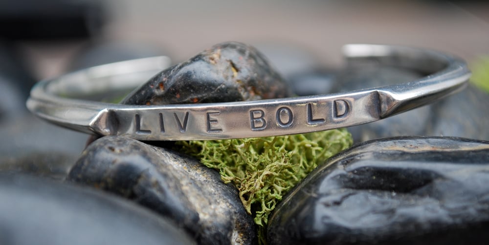 Image of "Live Bold" Sterling Bracelet