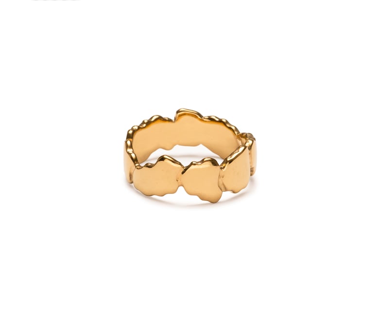 Image of Yellow Gold Vermeil Cracked Ring