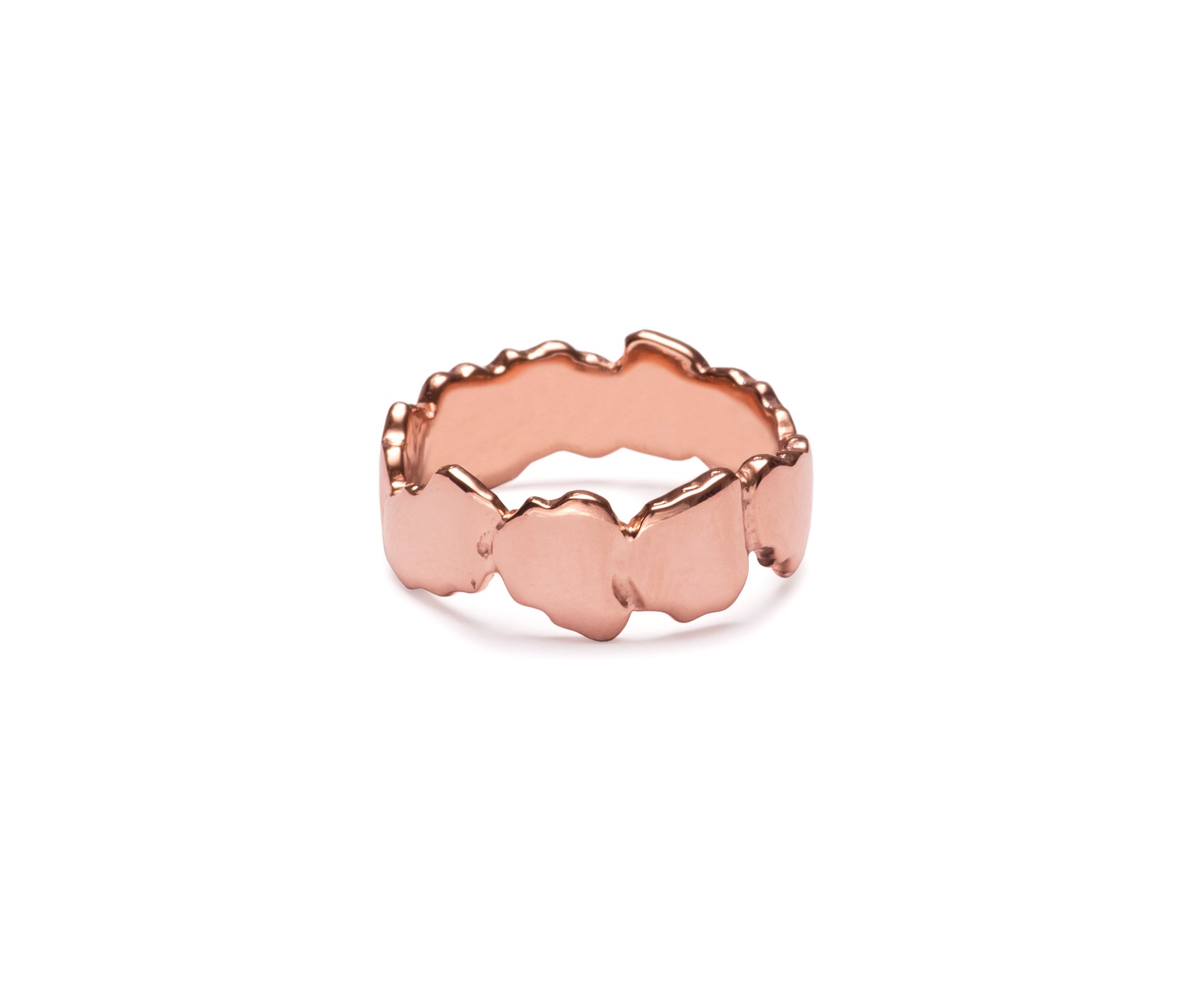 Rose Gold Vermeil Cracked Ring | Olivia Creber Jewellery
