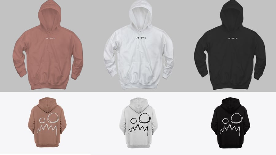 Image of hoodie "JSTDRK"